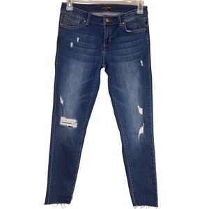Dear John Denim American Classic Distressed Skinny Jeans Dark Wash Size 27